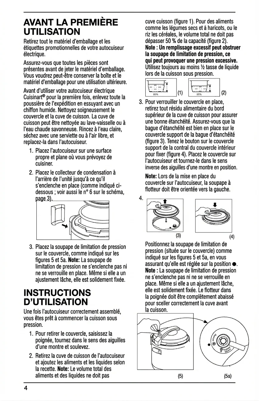 French translation of the same manual page with its columns and numbered diagrams retained